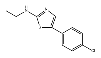 5-(4-Chlorophenyl)-N-ethylthiazol-2-amine 结构式