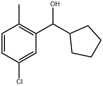 5-Chloro-α-cyclopentyl-2-methylbenzenemethanol 结构式