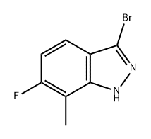 3-溴-6-氟-7-甲基-1H-吲唑 结构式