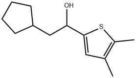 α-(Cyclopentylmethyl)-4,5-dimethyl-2-thiophenemethanol 结构式