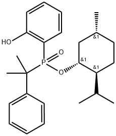 (RP)-(-)-薄荷基2-苯基丙-2-基(2-羟基苯基)次膦酸 结构式