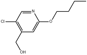 2-Butoxy-5-chloro-4-pyridinemethanol 结构式