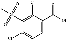 2,4-Dichloro-3-(methylsulfonyl)benzoic acid 结构式