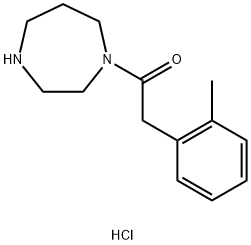 1-(1,4-二氮杂环庚-1-基)-2-(邻甲苯基)乙-1-酮盐酸盐 结构式