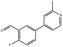 2-fluoro-5-(2-methylpyridin-4-yl)benzaldehyde 结构式