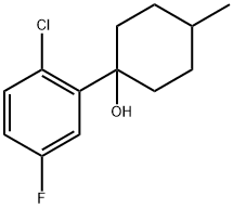 1-(2-chloro-5-fluorophenyl)-4-methylcyclohexanol 结构式