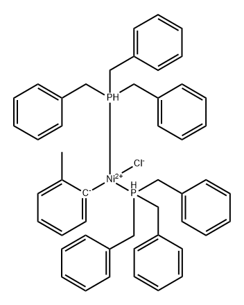 反式 - 双(三苄基膦)(2-甲基苯基)镍(II)氯化物 结构式