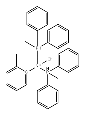 反式 - 双(甲基二苯基膦)(2-甲基苯基)镍(II)氯化物 结构式