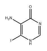 5-氨基-6-碘嘧啶-4(1H)-酮 结构式