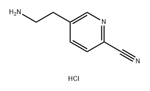 2-Pyridinecarbonitrile, 5-(2-aminoethyl)-, hydrochloride (1:1) 结构式