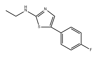 N-ethyl-5-(4-fluorophenyl)thiazol-2-amine 结构式