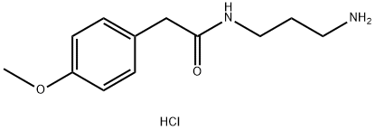 N-(3-氨基丙基)-2-(4-甲氧基苯基)乙酰胺盐酸盐 结构式