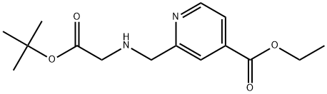 ethyl 2-({[2-(tert-butoxy)-2-oxoethyl]amino}methyl)pyridine-4-carboxylate 结构式