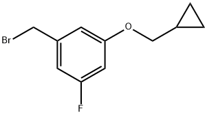 1-(Bromomethyl)-3-(cyclopropylmethoxy)-5-fluorobenzene 结构式