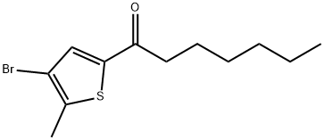 1-(4-Bromo-5-methyl-2-thienyl)-1-heptanone 结构式