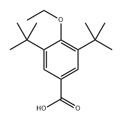 3,5-di-tert-butyl-4-ethoxybenzoic acid 结构式