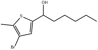 4-Bromo-5-methyl-α-pentyl-2-thiophenemethanol 结构式