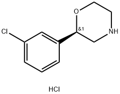 Morpholine, 2-(3-chlorophenyl)-, hydrochloride (1:1), (2R)- 结构式