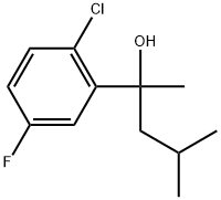 2-Chloro-5-fluoro-α-methyl-α-(2-methylpropyl)benzenemethanol 结构式