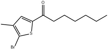 1-(5-Bromo-4-methyl-2-thienyl)-1-heptanone 结构式