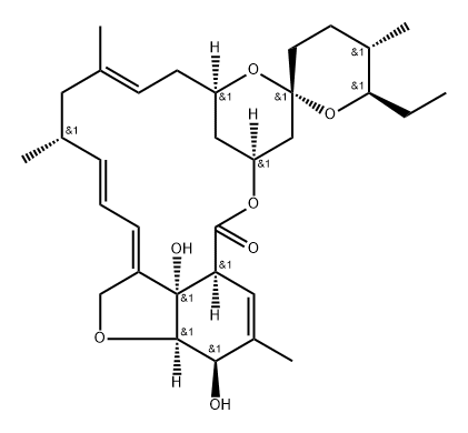 Milbemycin B, 5-O-demethyl-28-deoxy-6,28-epoxy-25-ethyl-, (2S,6R,25R)- (9CI) 结构式