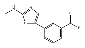 5-(3-(Difluoromethyl)phenyl)-N-methylthiazol-2-amine 结构式