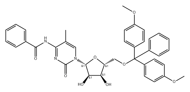 N4-Benzoyl-5‘-O-(4,4'-dimethoxytrityl)-5-methylcytidine 结构式