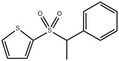 2-((1-phenylethyl)sulfonyl)thiophene 结构式