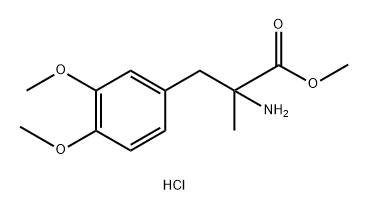 DL-3-methoxy-O,a-dimethyl- Tyrosine methyl ester, hydrochloride 结构式