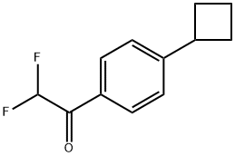 1-(4-Cyclobutylphenyl)-2,2-difluoroethanone 结构式