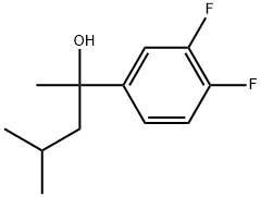 3,4-Difluoro-α-methyl-α-(2-methylpropyl)benzenemethanol 结构式