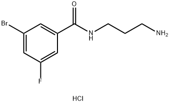 N-(3-氨基丙基)-3-溴-5-氟苯甲酰胺盐酸盐 结构式