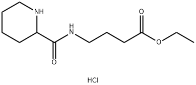 4-(哌啶-2-甲酰胺基)丁酸乙酯盐酸盐 结构式