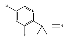 2-Pyridineacetonitrile, 5-chloro-3-fluoro-α,α-dimethyl- 结构式