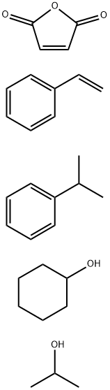 聚(苯乙烯-马来酸酐)部分末端环己基/异丙酯,异丙苯 结构式