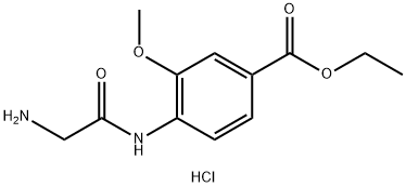 4-(2-氨基乙酰氨基)-3-甲氧基苯甲酸乙酯盐酸盐 结构式