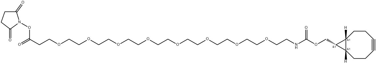 endo-BCN-PEG8-NHS ester 结构式