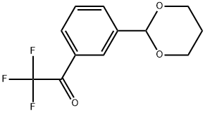 1-(3-(1,3-Dioxan-2-yl)phenyl)-2,2,2-trifluoroethanone 结构式