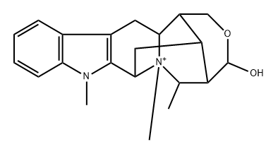 17,20-[Oxy[(R)-hydroxymethylene]]-20-deethylidene-1,4,21α-trimethylsarpagan-4-ium 结构式