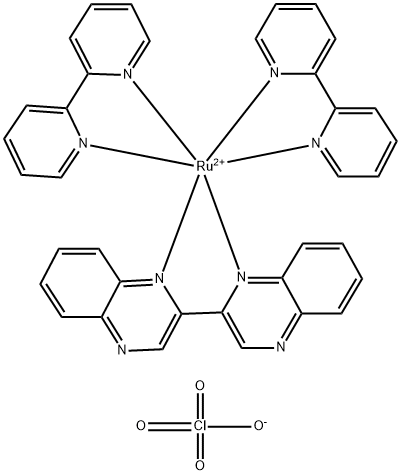 二(2,2'-联吡啶)(2,2'-联吡嗪[5,10]并苯基)钌二(高氯酸)盐 结构式