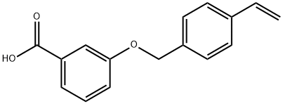 3-[(4-乙烯基苯基)甲氧基]苯甲酸 结构式