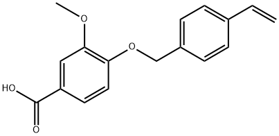 4-[(4-乙烯基苯基)甲氧基]-3-甲氧基苯甲酸 结构式