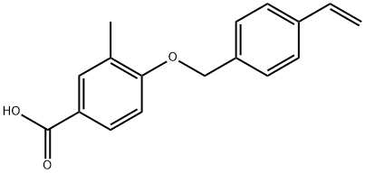 4-[(4-乙烯基苯基)甲氧基]-3-甲基苯甲酸 结构式