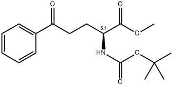 (S)-甲基 2-((叔-丁氧羰基)氨基)-5-氧亚基-5-苯基戊酯 结构式
