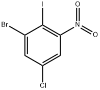 1-溴-5-氯-2-碘-3-硝基苯 结构式