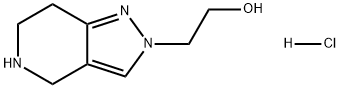 2H-Pyrazolo[4,3-c]pyridine-2-ethanol, 4,5,6,7-tetrahydro-, hydrochloride (1:1) 结构式