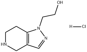 1H-Pyrazolo[4,3-c]pyridine-1-ethanol, 4,5,6,7-tetrahydro-, hydrochloride (1:1) 结构式