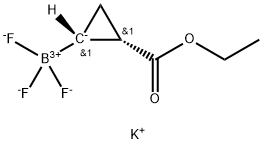 三氟硼酸钾((2S)-2-(乙氧羰基)环丙基) 结构式
