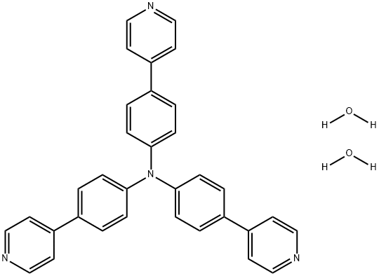 Benzenamine, 4-(4-pyridinyl)-N,N-bis[4-(4-pyridinyl)phenyl]-, hydrate (1:2) 结构式