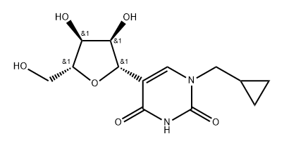 化合物 N1-CYCLOPROPYLMETHYLPSEUDOURIDINE 结构式